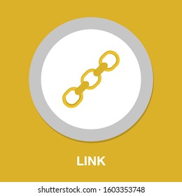 Link sign - vector chain symbol - connection icon, internet security object