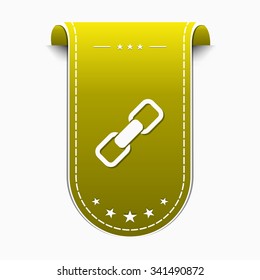 Link Sign Yellow Vector Icon Design