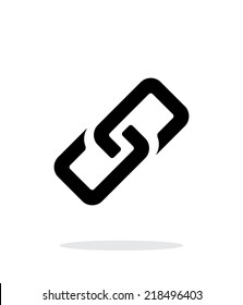 Link simple icon on white background. Vector illustration.