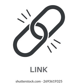 Vetor de Design de Glifo de Estilo Simples de Link