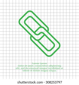 Link single icon. Chain link simbol.