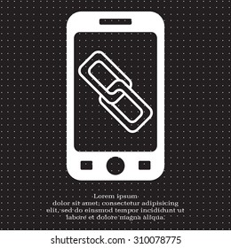 Link single icon. Chain link simbol.