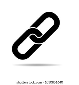 Link single icon. Chain link symbol. Chain vector. Hyperlink chain symbol.