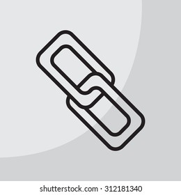 Link single icon. Chain link symbol.