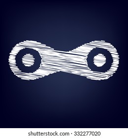 Link. Single icon. Vector illustration with chalk effect  