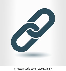 Link single icon.Chain link simbol.