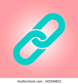 Link single icon.Chain link simbol.