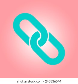 Link single icon.Chain link simbol.