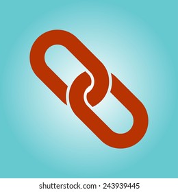 Link single icon.Chain link simbol.