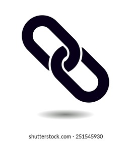 Link single icon.Chain link simbol.