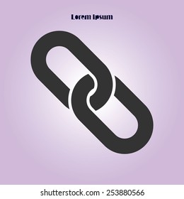 Link single icon.Chain link simbol.