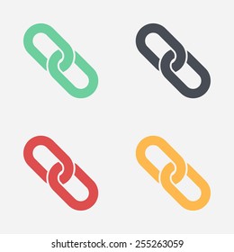 Link single icon.Chain link simbol.