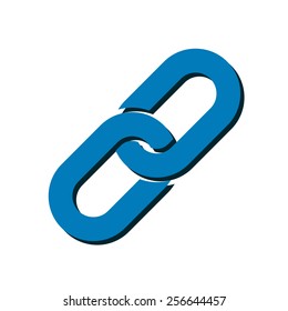 Link single icon.Chain link simbol.