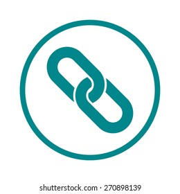 Link single icon.Chain link simbol.