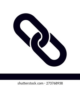 Link single icon.Chain link simbol.