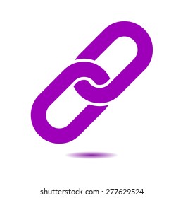 Link single icon.Chain link simbol.