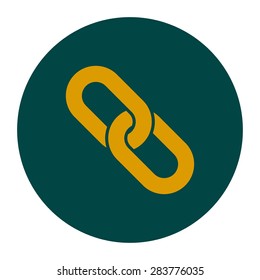 Link single icon.Chain link simbol.