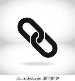 Link single icon.Chain link simbol.