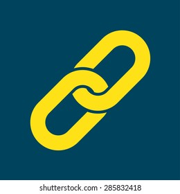 Link single icon.Chain link simbol.