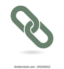 Link single icon.Chain link simbol.