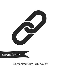 Link single icon.Chain link simbol.