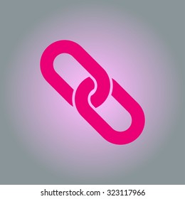 Link single icon.Chain link simbol.
