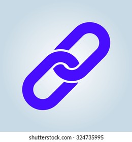 Link single icon.Chain link simbol.