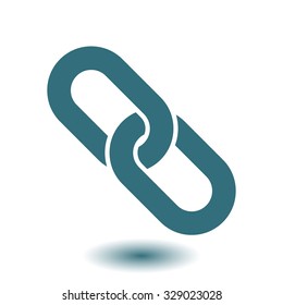 Link single icon.Chain link simbol.