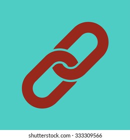 Link single icon.Chain link simbol.