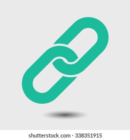 Link single icon.Chain link simbol.