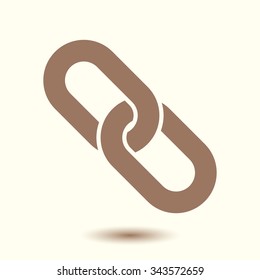 Link single icon.Chain link simbol.