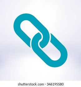 Link single icon.Chain link simbol.
