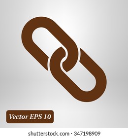 Link single icon.Chain link simbol.