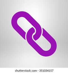 Link single icon.Chain link simbol.