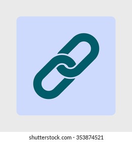 Link single icon.Chain link simbol.