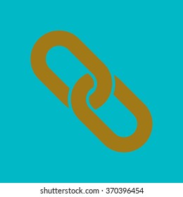 Link single icon.Chain link simbol.