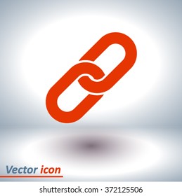 Link single icon.Chain link simbol.