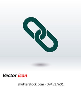 Link single icon.Chain link simbol.
