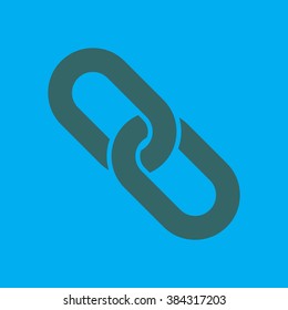 Link single icon.Chain link simbol.