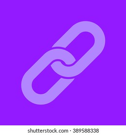 Link single icon.Chain link simbol.