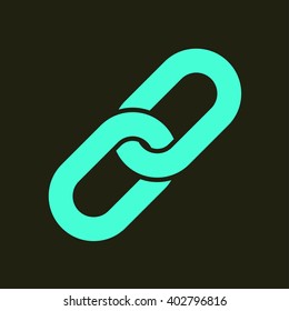 Link single icon.Chain link simbol.