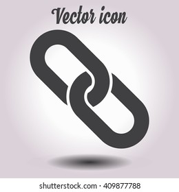 Link single icon.Chain link simbol.