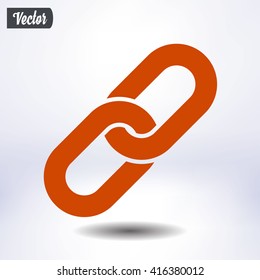 Link single icon.Chain link simbol.
