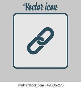Link single icon.Chain link simbol.