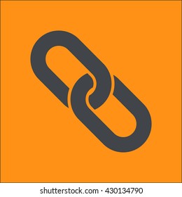 Link single icon.Chain link simbol.