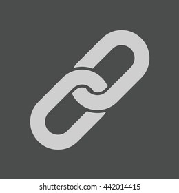 Link single icon.Chain link simbol.