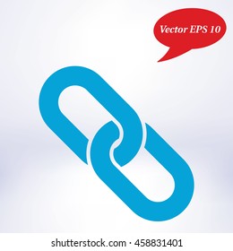 Link single icon.Chain link simbol.
