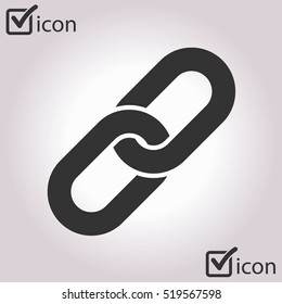 Link single icon.Chain link simbol.