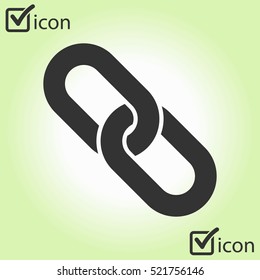 Link single icon.Chain link simbol.