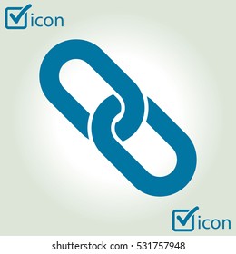 Link single icon.Chain link simbol.